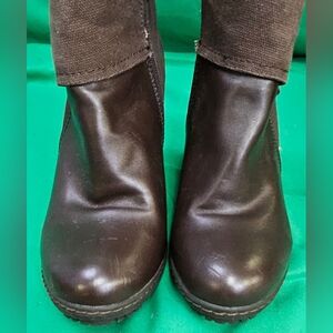 Italiana Boots Womens‎ Sz 7.5 Ankle Booties Brown Shoes Heels Zip Up BD3312 New